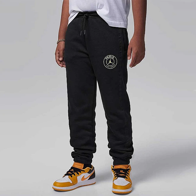 ДЕТСКО ДОЛНИЩЕ ЗА МОМЧЕ NIKE JORDAN MJ PSG HBR FLC PANT ЧЕРНО