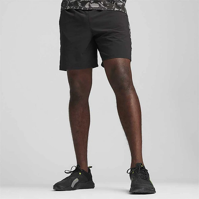 МЪЖКИ КЪСИ ПАНТАЛОНИ PUMA 52492901 FIT 7IN ULTRABREATHE STRETCH AOP SHORT ЧЕРНИ