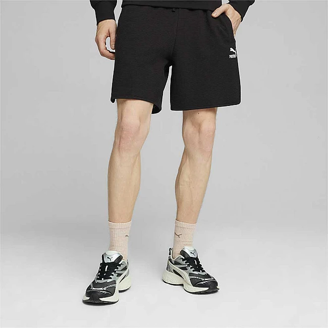 МЪЖКИ КЪСИ ПАНТАЛОНИ PUMA 62425201 CLASSICS WAFFLE SHORTS 7IN ЧЕРНИ