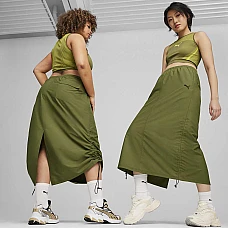 ДАМСКА ПОЛА PUMA 62429333 DARE TO MIDI WOVEN SKIRT МАСЛИНЕНО ЗЕЛЕНА