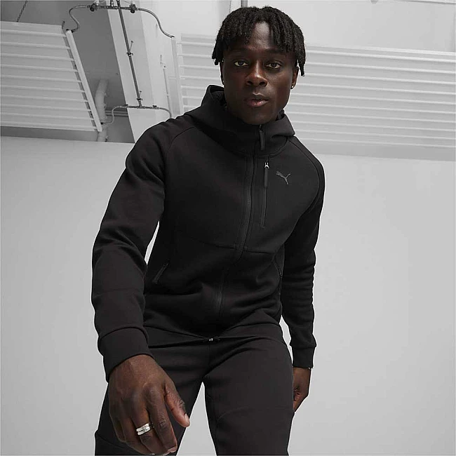 МЪЖКО ГОРНИЩЕ PUMA 62438501 PUMATECH FZ HOODIE DK ЧЕРНО