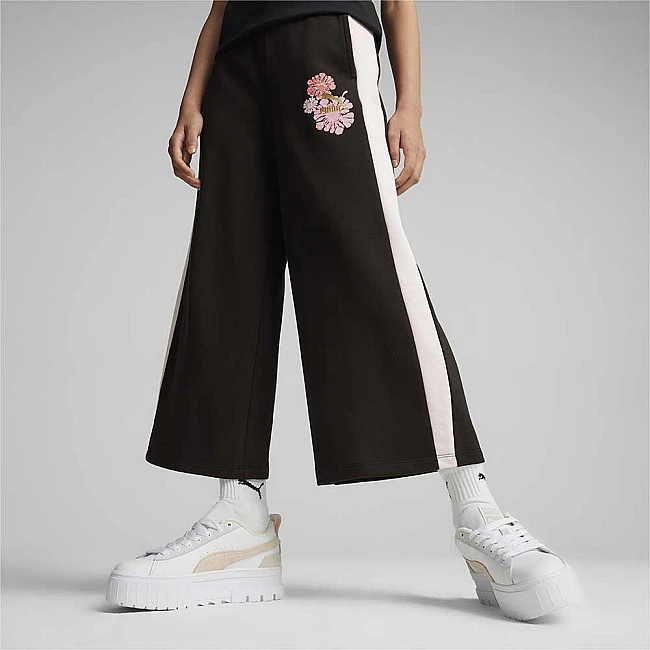 ДЕТСКО ДОЛНИЩЕ ЗА МОМИЧЕ PUMA 62444401 T7 SNFLR 7/8 SWEATPANTS TR G ЧЕРНО