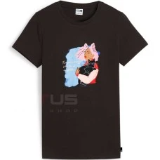 ДАМСКА ТЕНИСКА PUMA 62540801 GRAPHICS POSITIVE VIBE TEE ЧЕРНА