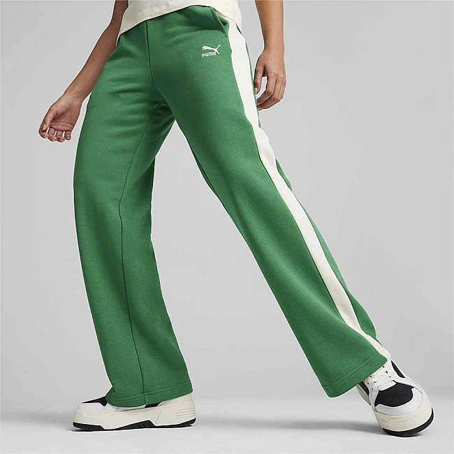 ДАМСКО ДОЛНИЩЕ PUMA 62541186 ICONIC T7 STRAIGHT LEG TRACK PANTS TR ЗЕЛЕНО
