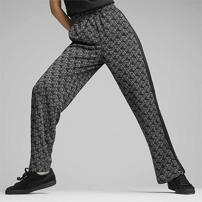 ДАМСКО ДОЛНИЩЕ PUMA 62559901 T7 AOP STRAIGHT LEG TRACK PANTS ЧЕРНО