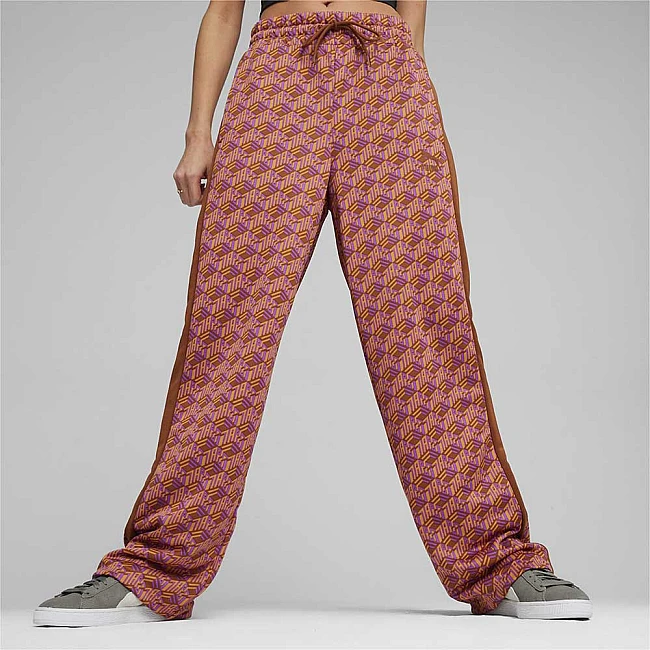 ДАМСКО ДОЛНИЩЕ PUMA 62559981 T7 AOP STRAIGHT LEG TRACK PANTS КАФЯВО