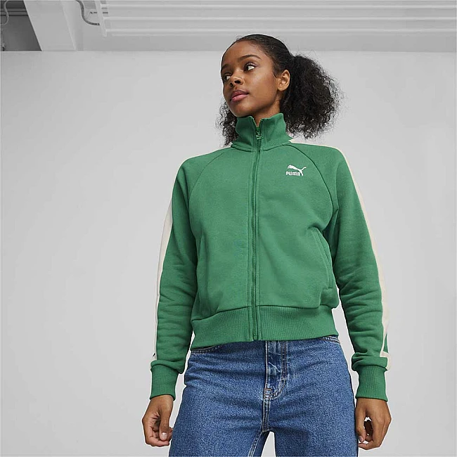 ДАМСКО ГОРНИЩЕ PUMA 62560286 ICONIC T7 TRACK JACKET TR S ЗЕЛЕНО