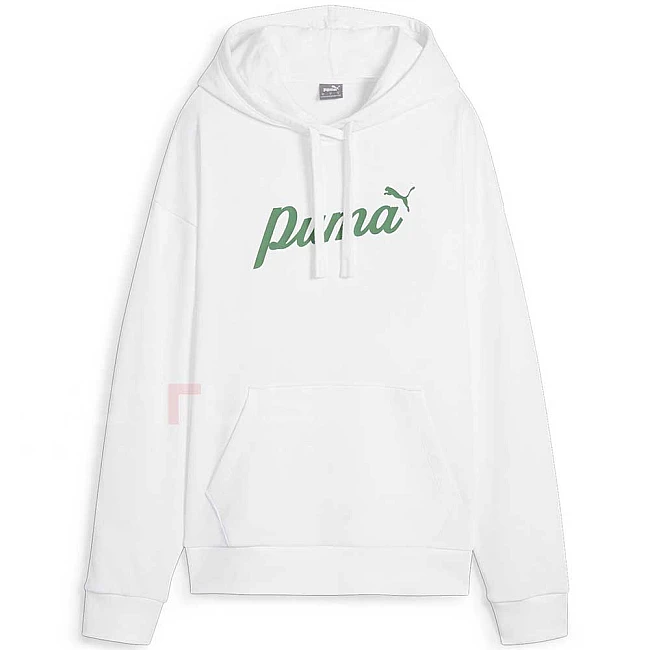 ДАМСКИ СУИТШЪРТ PUMA ESS+ BLOSSOM SCRIPT HOODIE TR БЯЛ