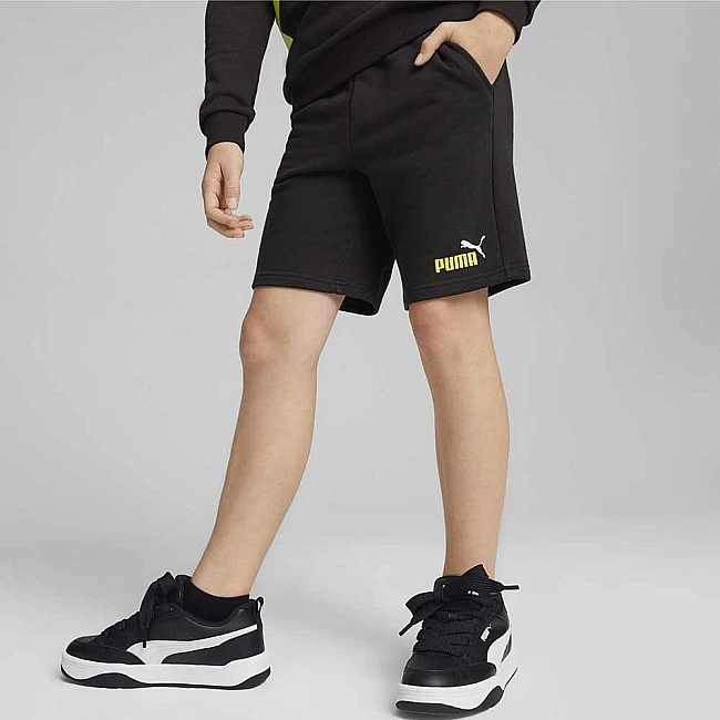 ДЕТСКИ КЪСИ ПАНТАЛОНИ ЗА МОМЧЕ PUMA 58698959 ESS+ 2 COL SHORTS TR B ЧЕРНИ