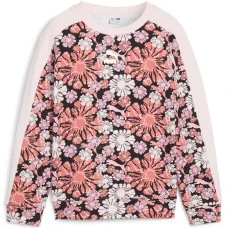 ДЕТСКА БЛУЗА ЗА МОМИЧЕ PUMA 62444501 T7 SNFLR AOP CREW TR G РОЗОВА