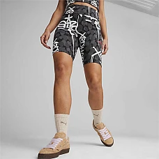 ДАМСКИ КЪС КЛИН PUMA X X-GIRL 62472101 AOP SHORT TIGHTS 7IN ЧЕРЕН
