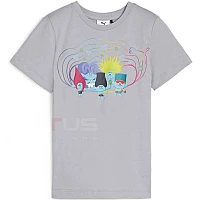 ДЕТСКА ТЕНИСКА ЗА МОМИЧЕ PUMA X TROLLS 62481663 TEE СИВА