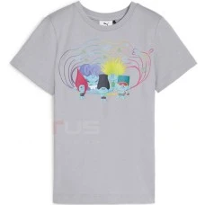 ДЕТСКА ТЕНИСКА ЗА МОМИЧЕ PUMA X TROLLS 62481663 TEE СИВА