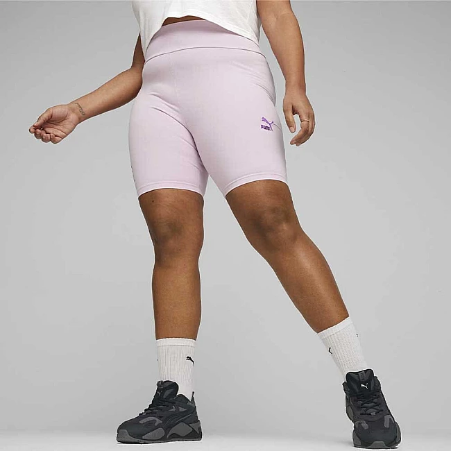 ДАМСКИ КЪС КЛИН PUMA 62497460 CLASSICS BRAND LOVE GRAPHIC SHORT TIGHTS 7IN БЛЕДОРОЗОВ