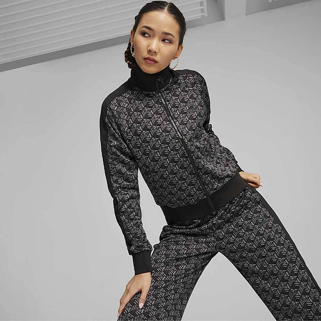 ДАМСКО ГОРНИЩЕ PUMA 62560101 T7 AOP TRACK JACKET ЧЕРНО