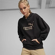 ДАМСКИ СУИТШЪРТ PUMA 67792701 ESS+ ANIMAL HOODIE TR ЧЕРЕН