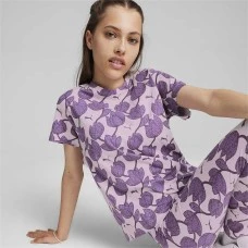 ДЕТСКА ТЕНИСКА ЗА МОМИЧЕ PUMA 67940960 ESS+ BLOSSOM AOP TEE G РОЗОВА