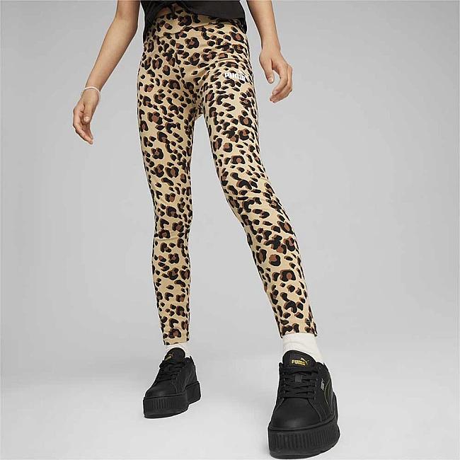 ДЕТСКИ КЛИН ЗА МОМИЧЕ PUMA 67941583 ESS+ ANIMAL AOP LEGGINGS G БЕЖОВ