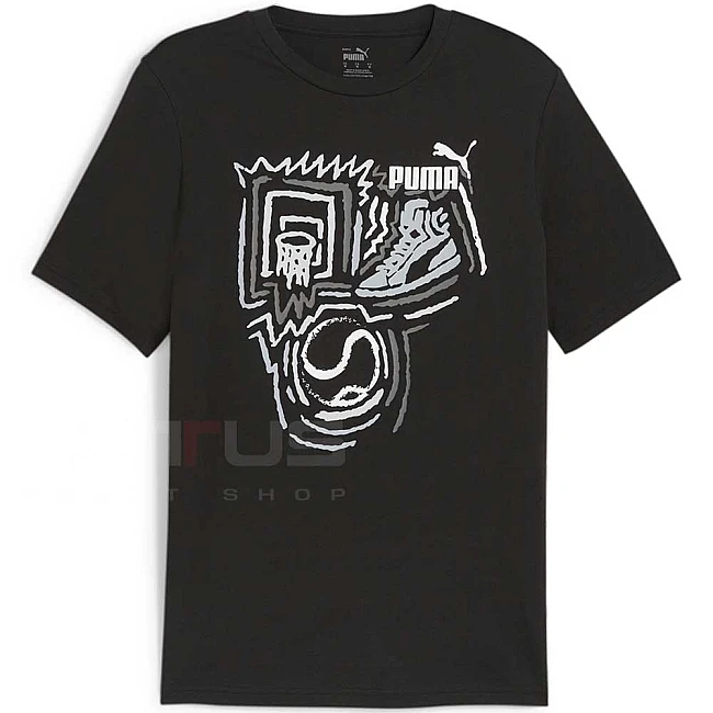 МЪЖКА ТЕНИСКА PUMA 68017601 GRAPHICS YEAR OF SPORTS TEE ЧЕРНА