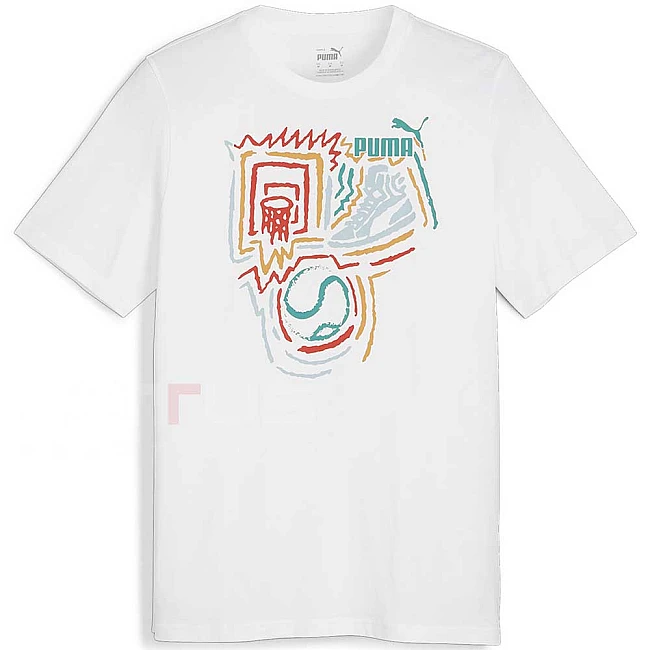 МЪЖКА ТЕНИСКА PUMA 68017602 GRAPHICS YEAR OF SPORTS TEE БЯЛА