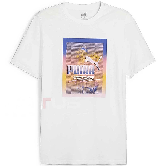 МЪЖКА ТЕНИСКА PUMA 68018002 GRAPHICS PHOTOPRINT TEE БЯЛА
