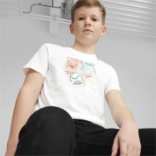 ДЕТСКА ТЕНИСКА ЗА МОМЧЕ PUMA 68029902 GRAPHICS YEAR OF SPORTS TEE B БЯЛА