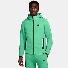 МЪЖКО ГОРНИЩЕ NIKE TCH FLC FZ WR HOODIE СВЕТЛОЗЕЛЕНО