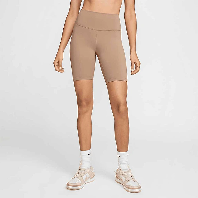ДАМСКИ КЪС КЛИН NIKE DF ONE HR 8IN SHORT БЕЖОВО-КАФЯВ