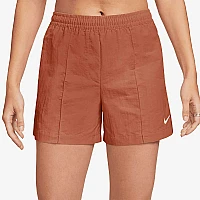 ДАМСКИ КЪСИ ПАНТАЛОНИ NIKE NSW ESSNTL MR 5IN WVN SHRT ОРАНЖЕВО-КАФЯВИ