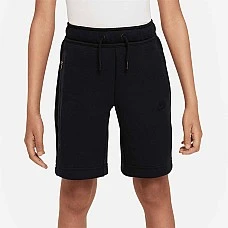ДЕТСКИ КЪСИ ПАНТАЛОНИ ЗА МОМЧЕ NIKE NSW TECH FLC SHORT ЧЕРНИ