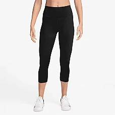 ДАМСКИ КЛИН NIKE DF ONE HR CROP TIGHT ЧЕРЕН