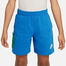 ДЕТСКИ КЪСИ ПАНТАЛОНИ ЗА МОМЧЕ NIKE B NSW FT SHORT СИНИ