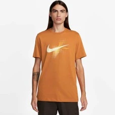 МЪЖКА ТЕНИСКА NIKE NSW TEE 6MO SWOOSH ОРАНЖЕВО-КАФЯВА