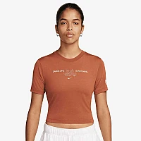 ДАМСКА ТЕНИСКА NIKE NSW TEE DANCE SS OLY ОРАНЖЕВО-КАФЯВА