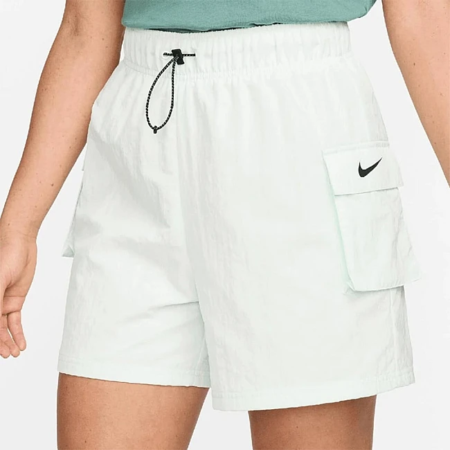 ДАМСКИ КЪСИ ПАНТАЛОНИ NIKE NSW ESSNTL WVN HR SHORT БЛЕДОЗЕЛЕНИ