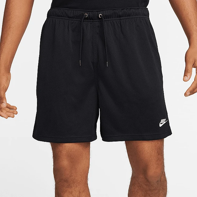 МЪЖКИ КЪСИ ПАНТАЛОНИ NIKE CLUB FLOW MESH SHORT ЧЕРНИ