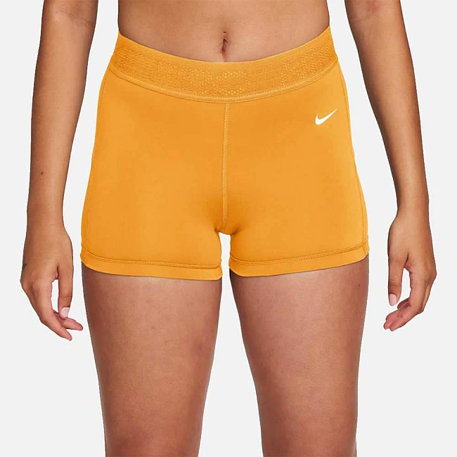 ДАМСКИ КЪСИ ПАНТАЛОНИ NIKE PRO DF MR 3IN MESH SHORT ЖЪЛТИ