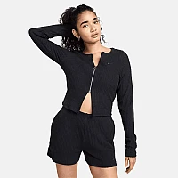 ДАМСКО ГОРНИЩЕ NIKE NSW CHLL KNT RIB FZ CRDGN ЧЕРНО