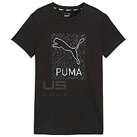 ДАМСКА ТЕНИСКА PUMA 52511451 WOMEN’S GRAPHIC SCRIPT TEE ЧЕРНА/СИВА