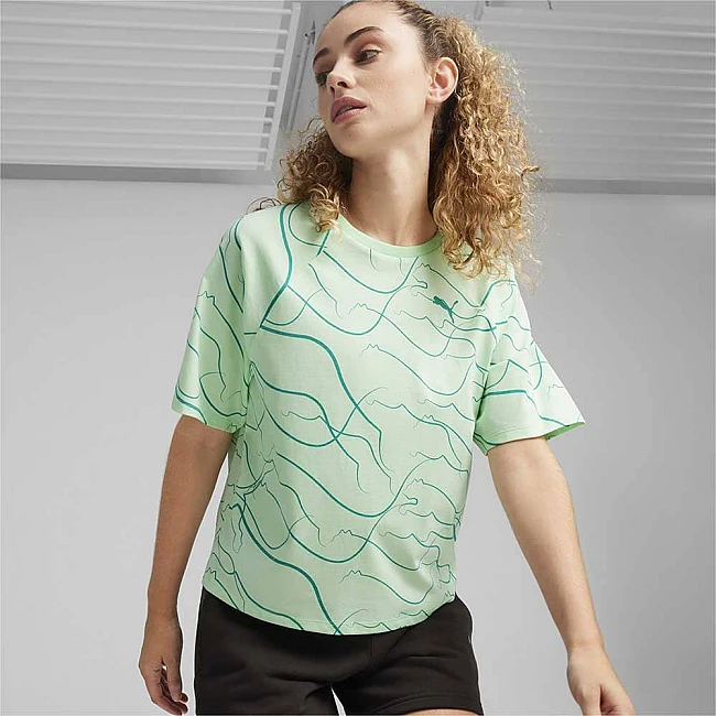 ДАМСКА ТЕНИСКА PUMA 67949288 MOTION AOP TEE МЕНТОВА