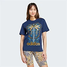 ДАМСКА ТЕНИСКА ADIDAS IV9758 FARM GFX TEE ТЪМНОСИНЯ