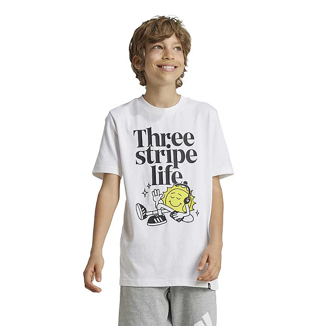 ДЕТСКА ТЕНИСКА ЗА МОМЧЕ ADIDAS IW2477 POS TABLE БЯЛА