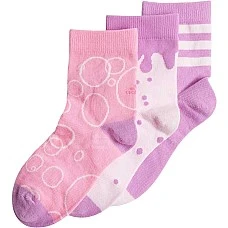 ДЕТСКИ ЧОРАПИ ЗА МОМИЧЕ ADIDAS IY2673 KIDS GRF 3PP РОЗОВИ/ЛИЛАВИ