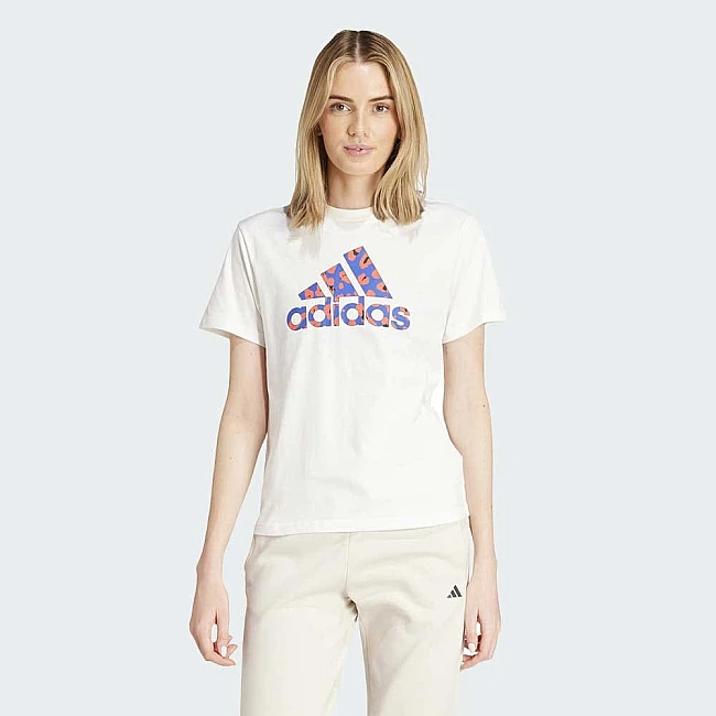 ДАМСКА ТЕНИСКА ADIDAS IY3435 W ANIMAL TEE БЯЛА