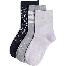 ДЕТСКИ ЧОРАПИ ЗА МОМИЧЕ ADIDAS IW1114 WG 3PP SOCKS БЛЕДОЛИЛАВИ/СИВИ/ТЪМНОСИНИ