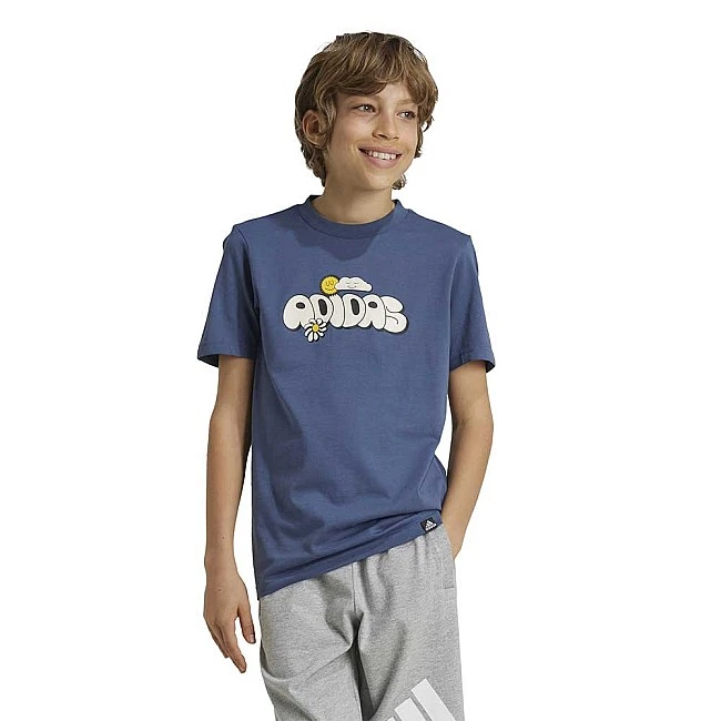 ДЕТСКА ТЕНИСКА ЗА МОМЧЕ ADIDAS IW2481 DOODLE PACK СИН