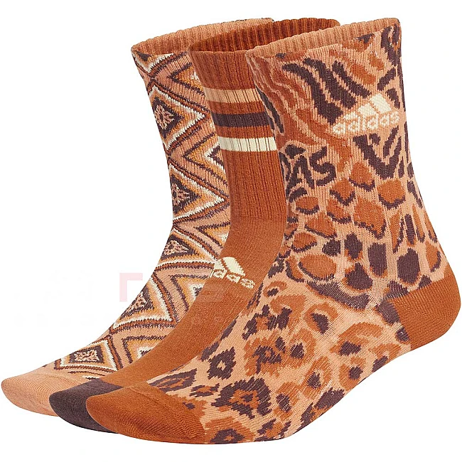 ДАМСКИ ЧОРАПИ ADIDAS IX5052 W FARM 3PP ОРАНЖЕВИ/КАФЯВИ