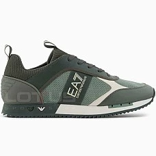 МЪЖКИ ОБУВКИ EA7 EMPORIO ARMANI X8X027-T988 BLACK&WHITE LACES ЗЕЛЕНИ
