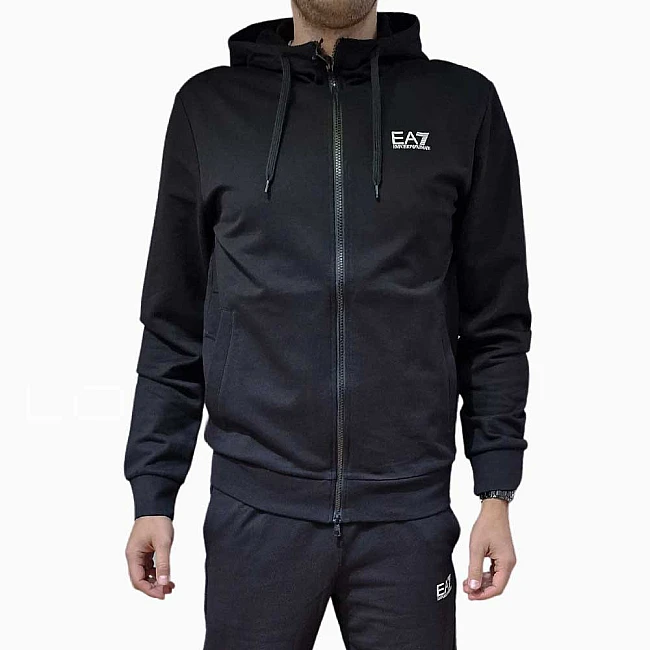 МЪЖКО ГОРНИЩЕ EA7 EMPORIO ARMANI 8NPM33-1200 TRAIN CORE ID M HOODIE FZ COFT ЧЕРНО