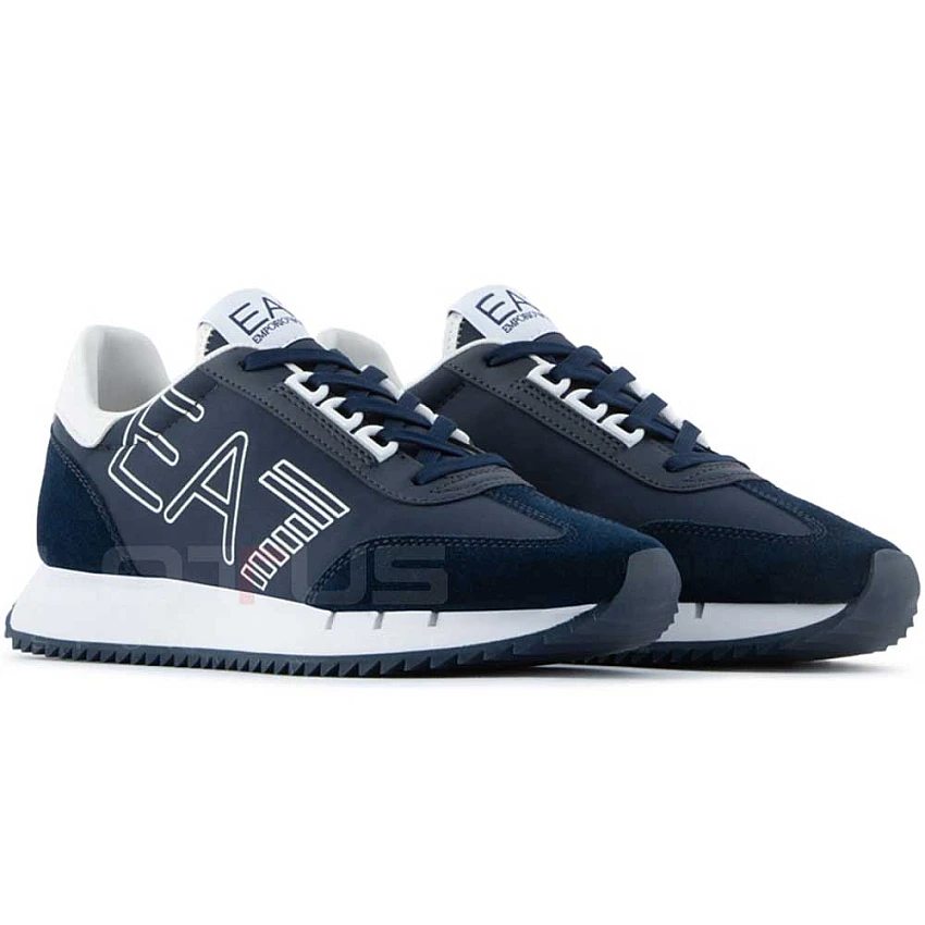 МЪЖКИ ОБУВКИ EA7 EMPORIO ARMANI X8X101-N527 BLACK&WHITE VINTAGE ТЪМНОСИНИ